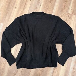 EUC Free People Black Easy Street Tunic Sweater-Size S